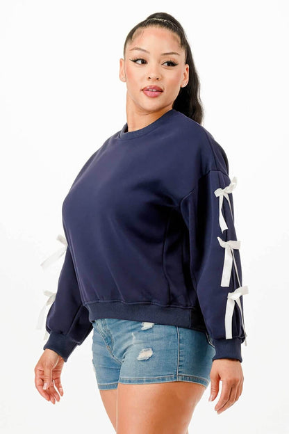 Casual Sweatshirts With Bow - Purcell's Clothing Company