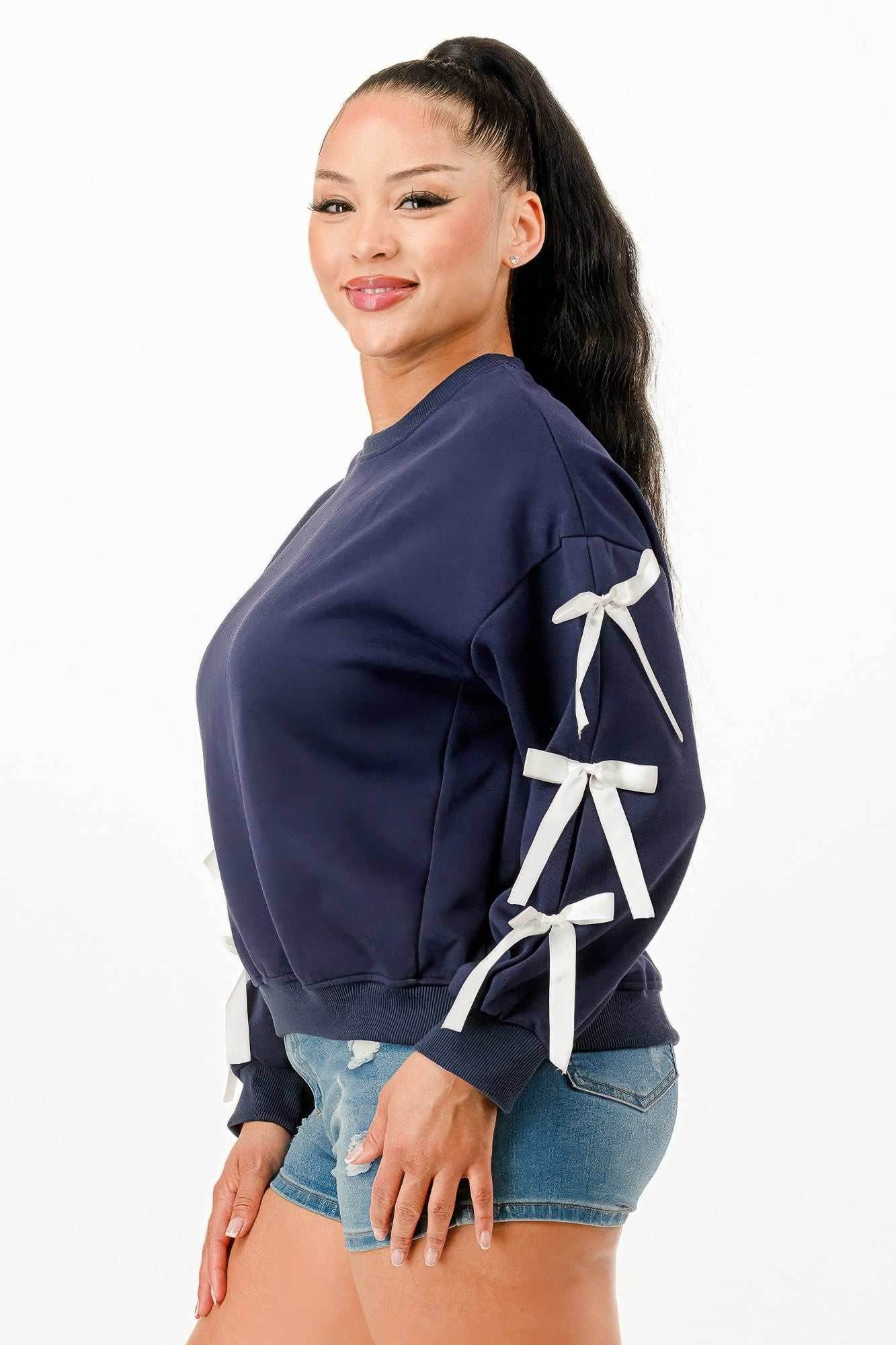 Casual Sweatshirts With Bow - Purcell's Clothing Company