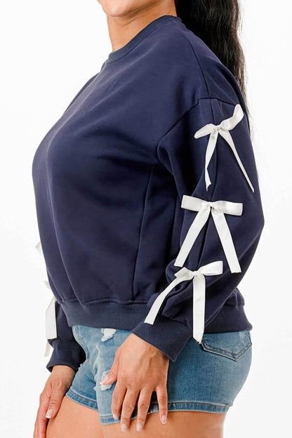 Casual Sweatshirts With Bow - Purcell's Clothing Company