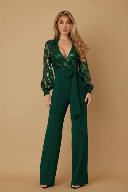 Sequin Print Jumpsuit - Purcell's Clothing Company