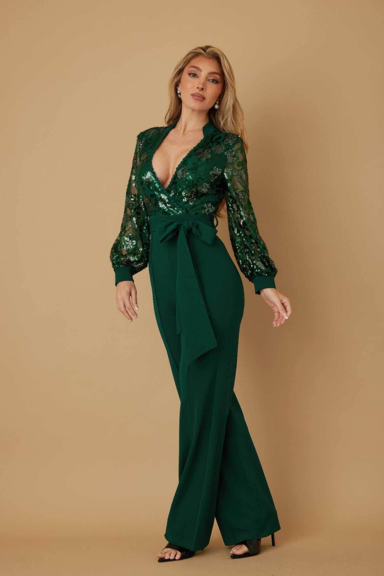 Sequin Print Jumpsuit - Purcell's Clothing Company