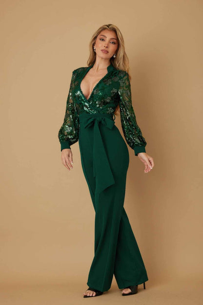 Sequin Print Jumpsuit - Purcell's Clothing Company