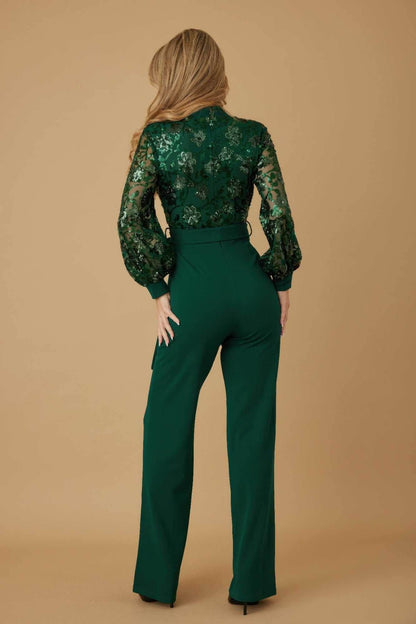 Sequin Print Jumpsuit - Purcell's Clothing Company