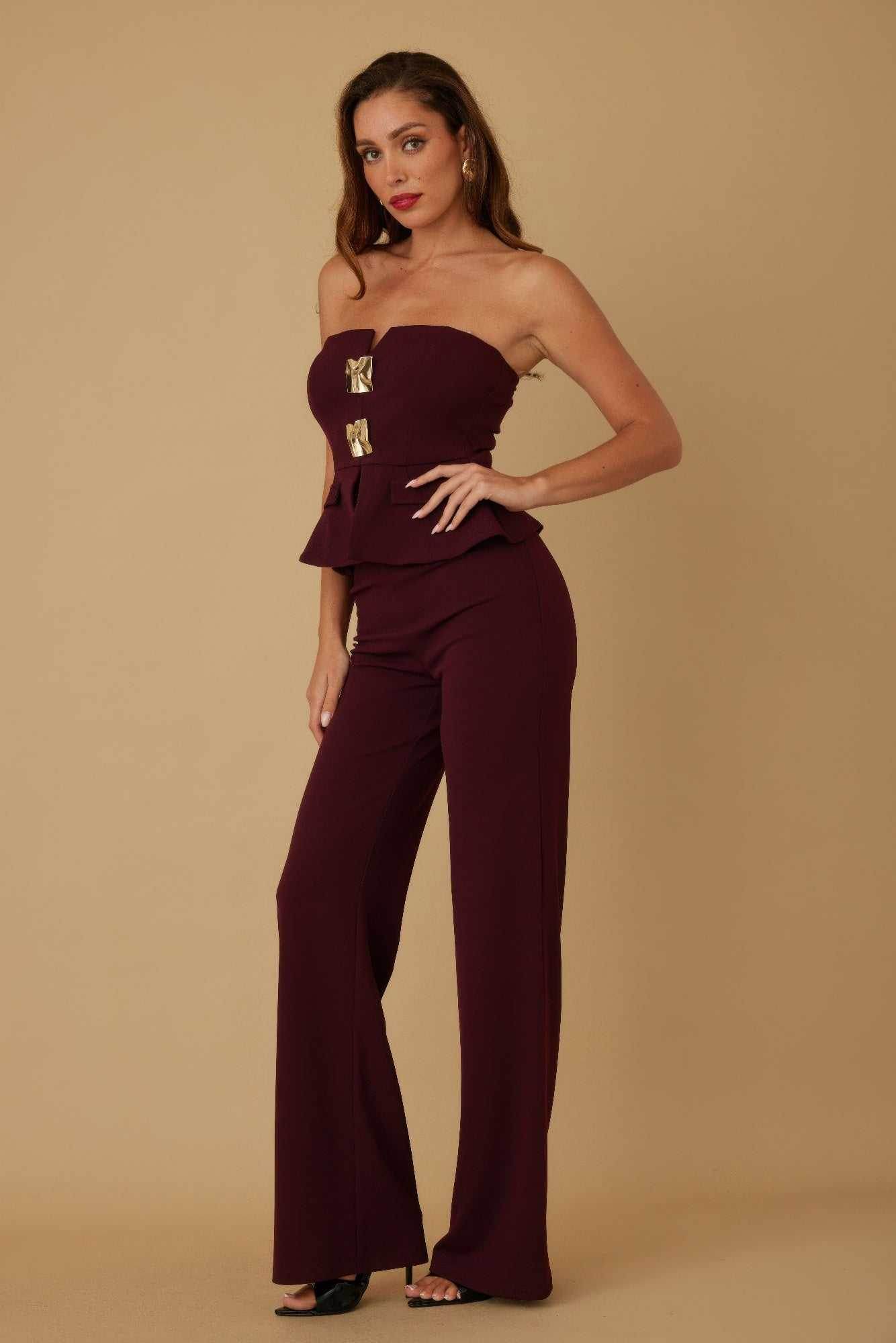 Scrunched Golden Stone Strapless Sets - Purcell's Clothing Company