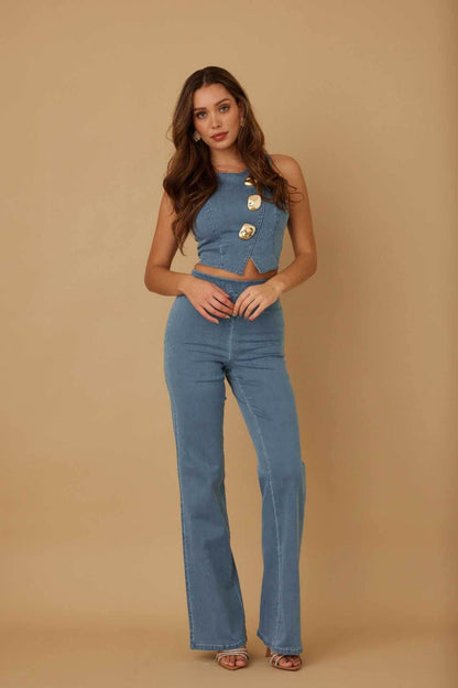 Crop Vest Casual Sets - Purcell's Clothing Company