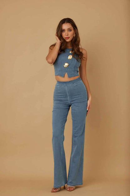 Crop Vest Casual Sets - Purcell's Clothing Company