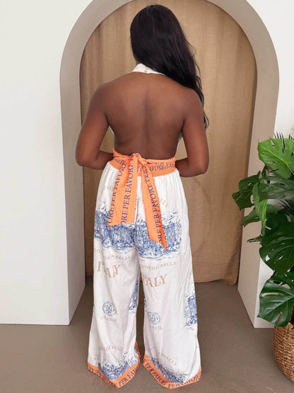 Italian Escape Halter Jumpsuit - Purcell's Clothing Company
