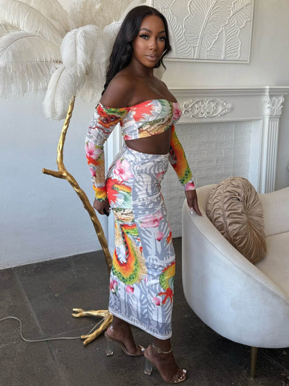 Dragon Empress Mesh Skirt Set - Purcell's Clothing Company