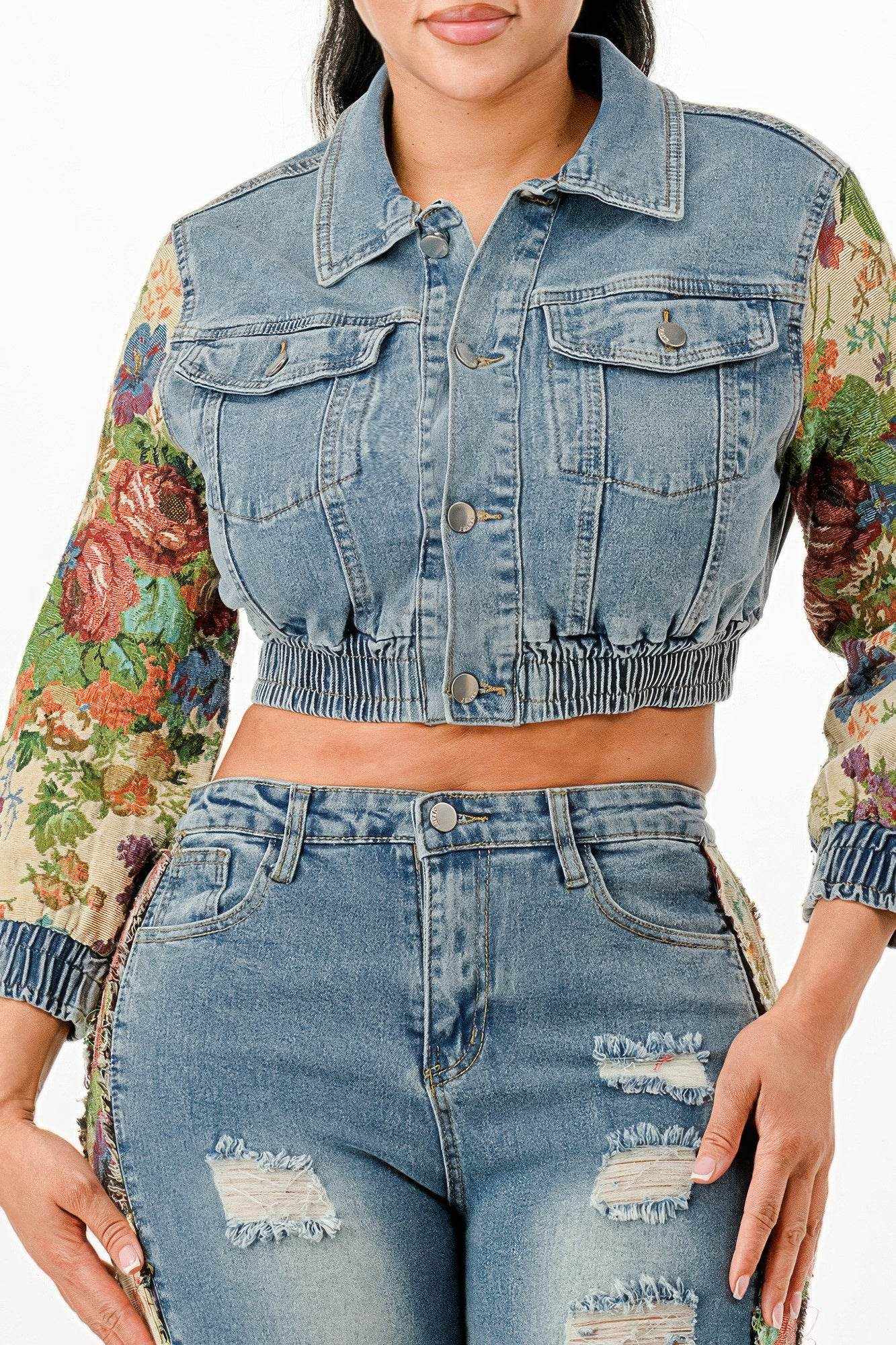 Tapestry Contrast Denim Set - Purcell's Clothing Company