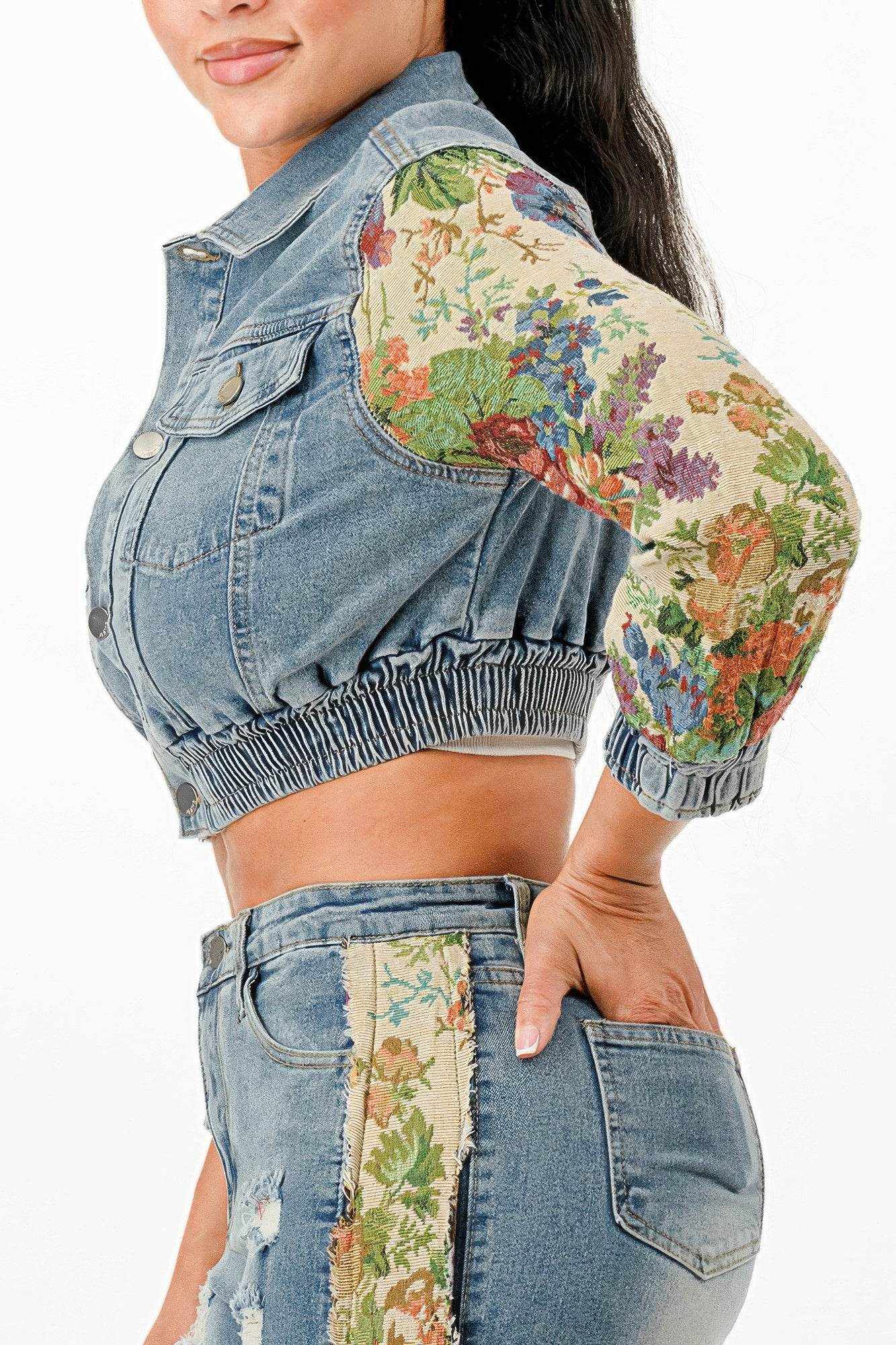 Tapestry Contrast Denim Set - Purcell's Clothing Company