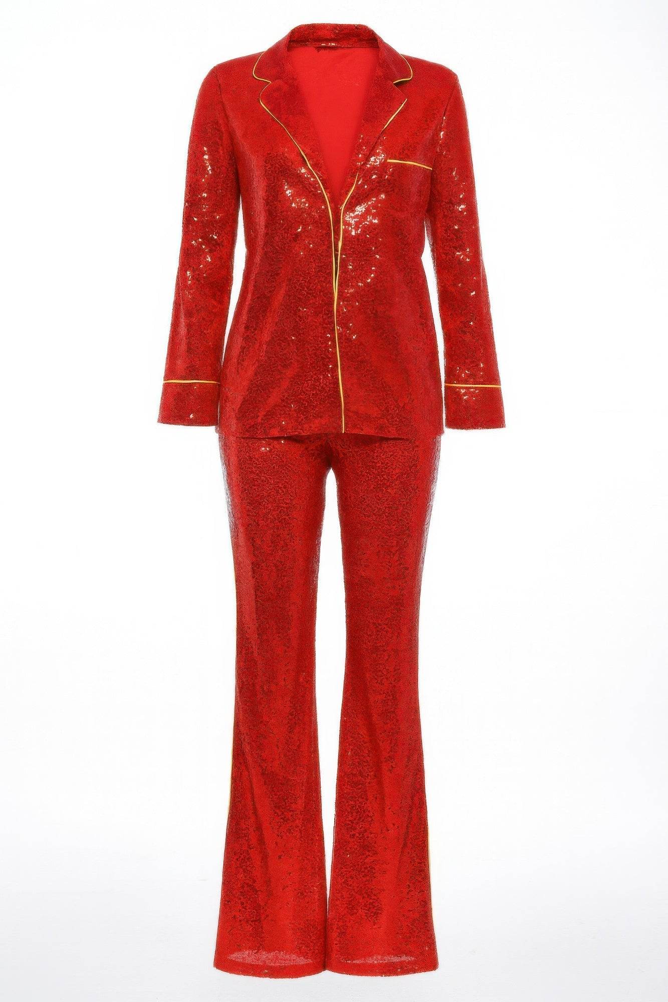 Sequin Collared Two Piece Set - Purcell's Clothing Company