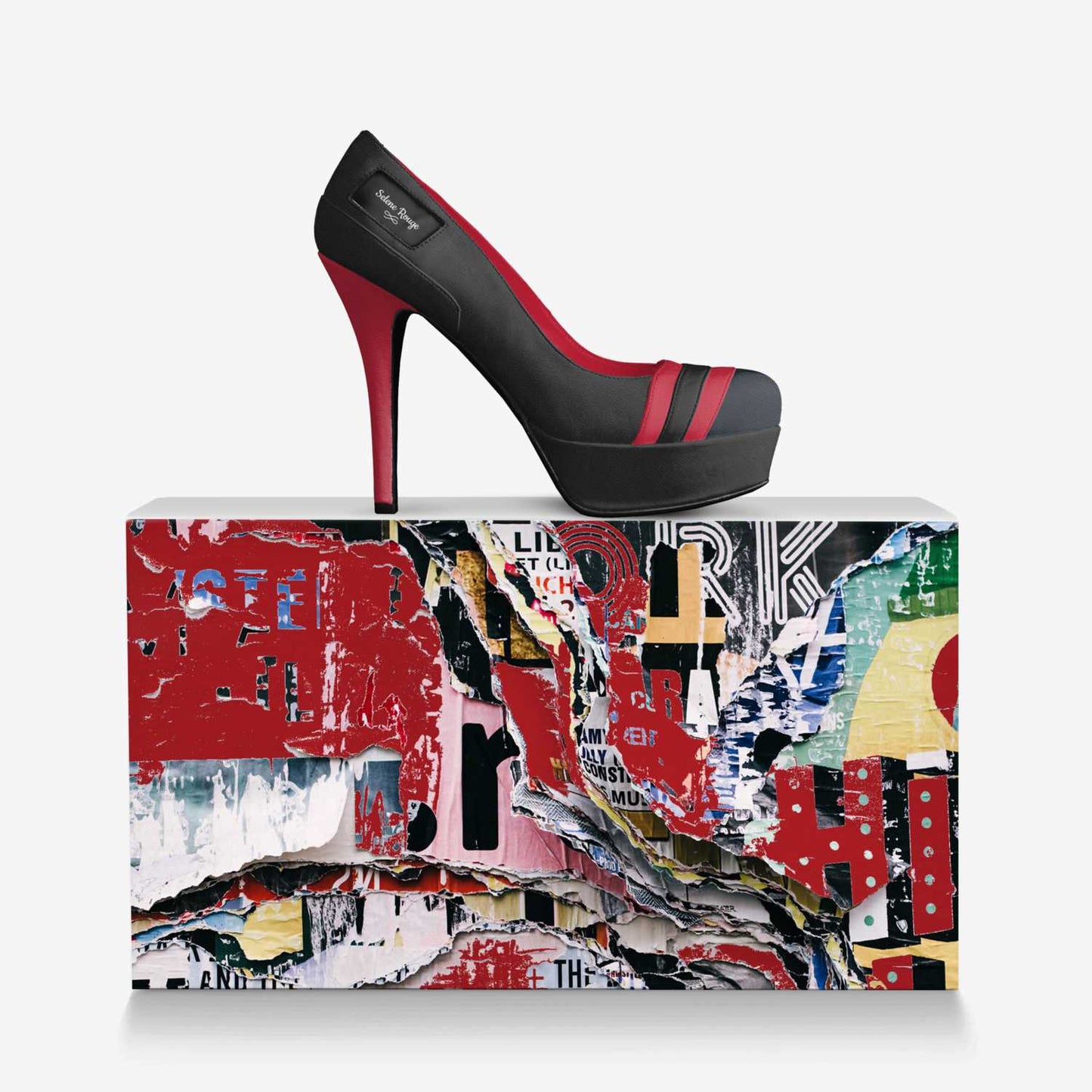 Selene Rouge - Striped Platform Pump