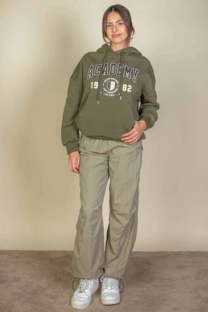 Graphic Kangaroo Pocket Drawstring Hoodie - Purcell's Clothing Company