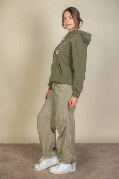 Graphic Kangaroo Pocket Drawstring Hoodie - Purcell's Clothing Company