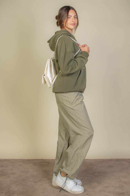 Graphic Kangaroo Pocket Drawstring Hoodie - Purcell's Clothing Company