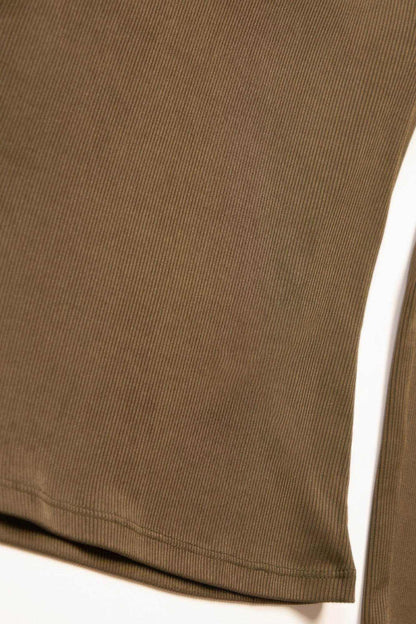 Ribbed Round Neck Long Sleeve Top - Purcell's Clothing Company