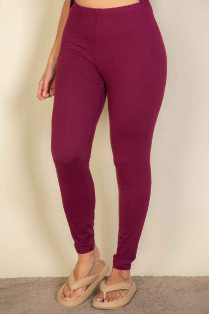 Plus Basic Solid Leggings - Purcell's Clothing Company