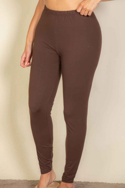 Plus Basic Solid Leggings - Purcell's Clothing Company