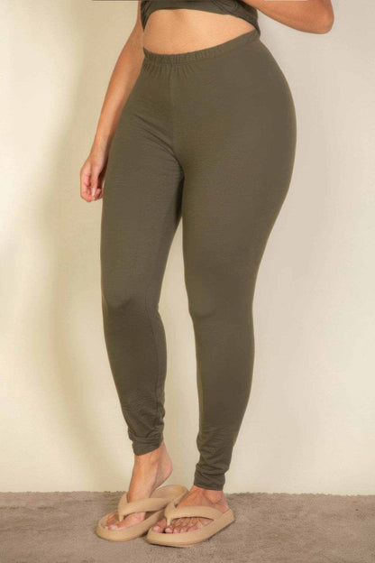 Plus Basic Solid Leggings - Purcell's Clothing Company