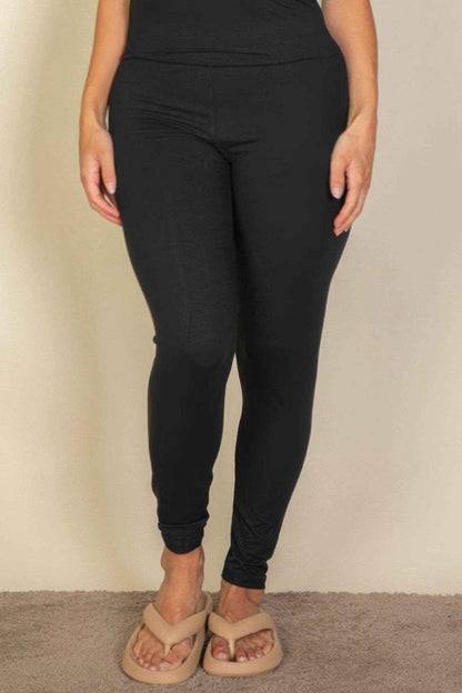 Plus Basic Solid Leggings - Purcell's Clothing Company