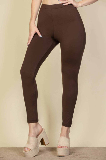 Solid High Waist Legging - Purcell's Clothing Company