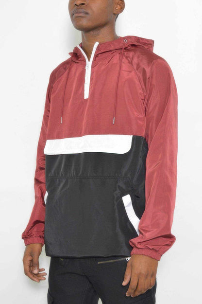 Color Block Anorak Jacket Pullover Windbreaker - Purcell's Clothing Company