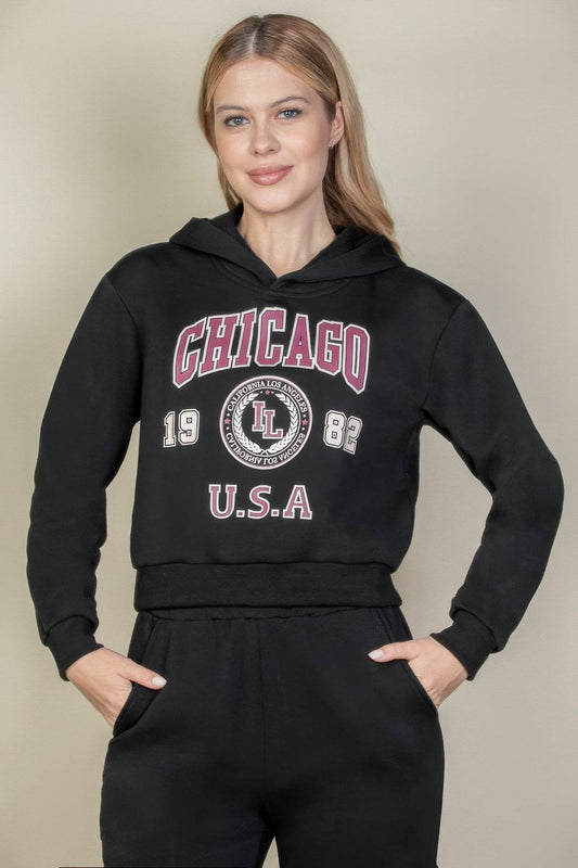 Graphic Drop Shoulder Pull Over Hoodie - Purcell's Clothing Company