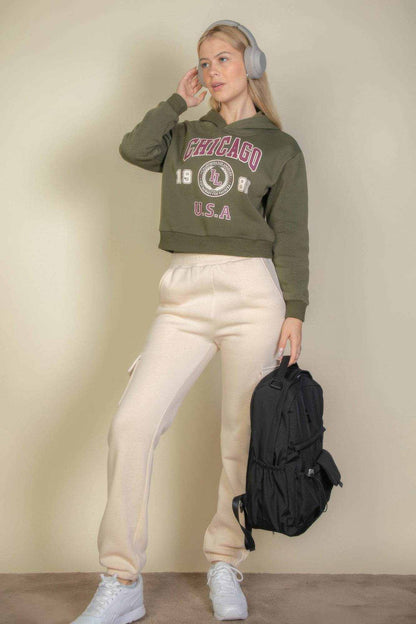 Graphic Drop Shoulder Pull Over Hoodie - Purcell's Clothing Company