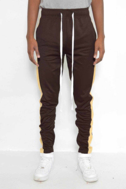 Slim Fit Single Stripe Track Pant Joggers - Purcell's Clothing Company