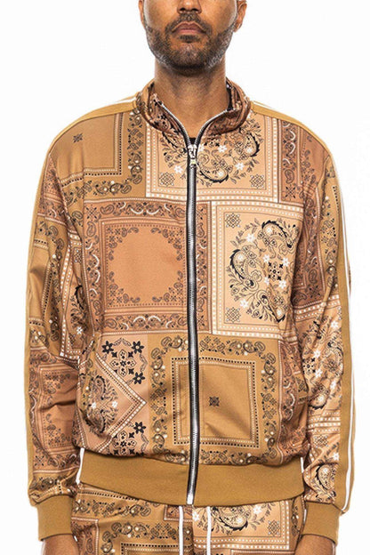 Mens Paisley Bandana Track Jacket - Purcell's Clothing Company