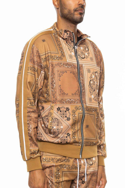 Mens Paisley Bandana Track Jacket - Purcell's Clothing Company