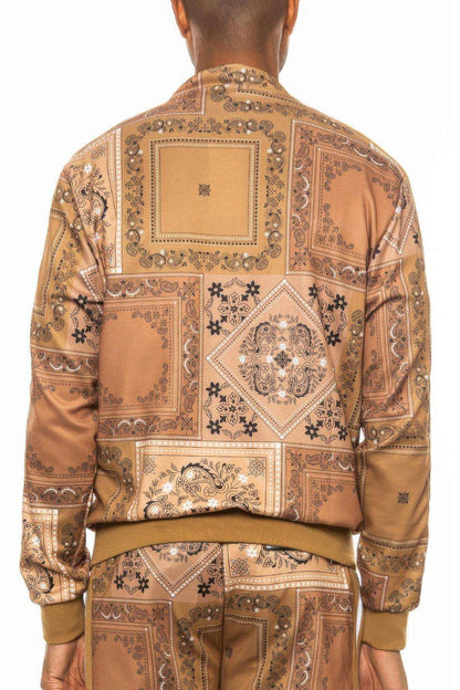 Mens Paisley Bandana Track Jacket - Purcell's Clothing Company