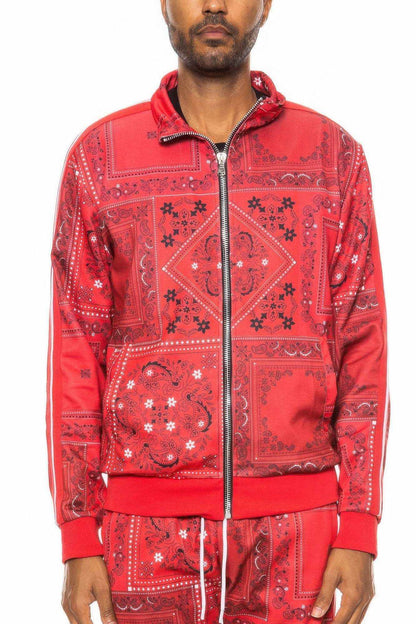 Mens Paisley Bandana Track Jacket - Purcell's Clothing Company