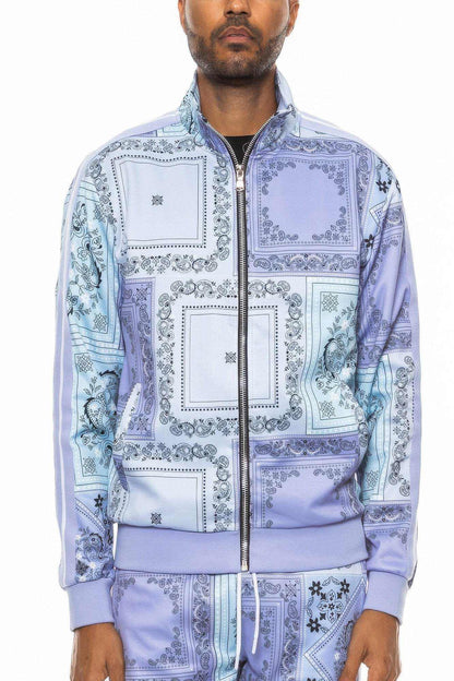 Mens Paisley Bandana Track Jacket - Purcell's Clothing Company