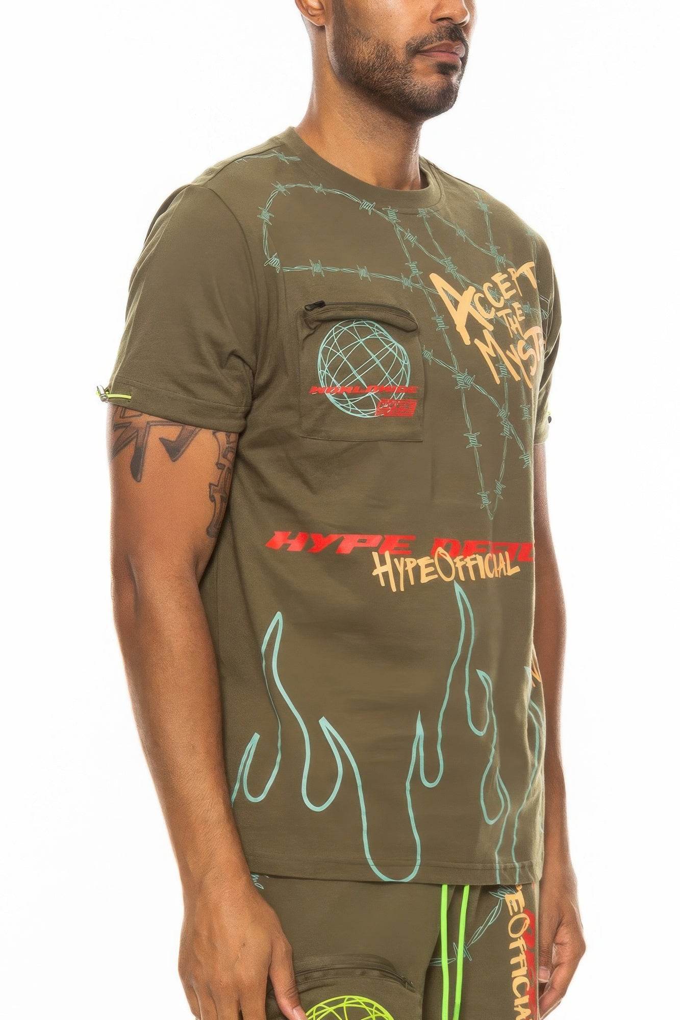 Graphic Print Hype Electric Tee - Purcell's Clothing Company