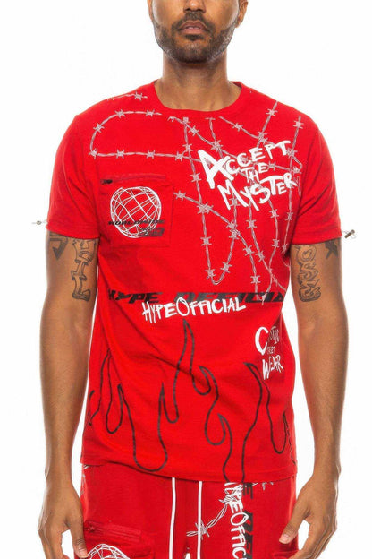 Graphic Print Hype Electric Tee - Purcell's Clothing Company