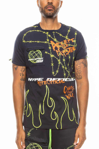 Graphic Print Hype Electric Tee - Purcell's Clothing Company