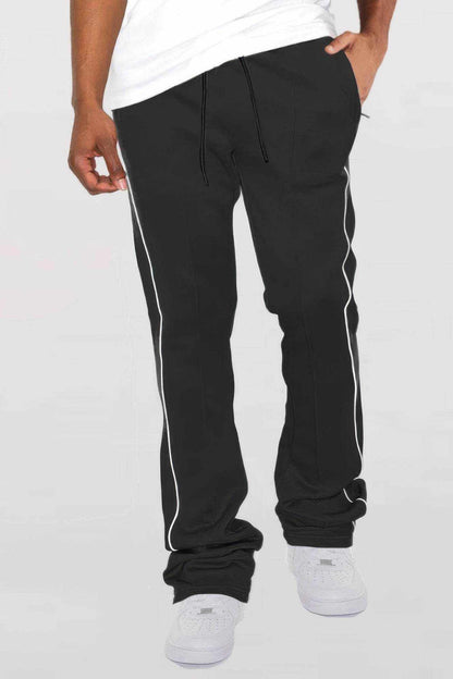 Side Pipe Stacked Flare Sweatpants - Purcell's Clothing Company