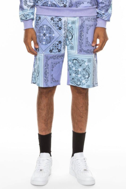Mens Paisley Bandana Print Shorts - Purcell's Clothing Company