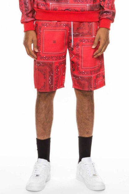 Mens Paisley Bandana Print Shorts - Purcell's Clothing Company