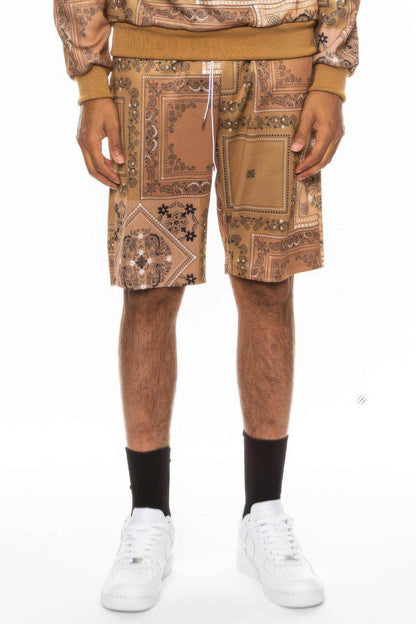 Mens Paisley Bandana Print Shorts - Purcell's Clothing Company
