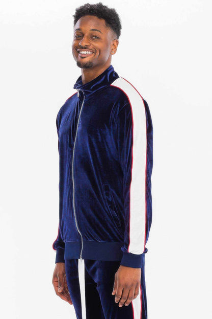 Mens Velour Track Jacket And Track Pant Set - Purcell's Clothing Company