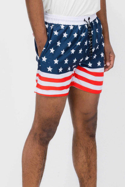 Team Usa Flag Swim Shorts - Purcell's Clothing Company