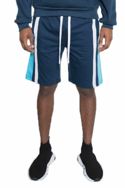 Mens Color Block Stripe Sweat Shorts - Purcell's Clothing Company