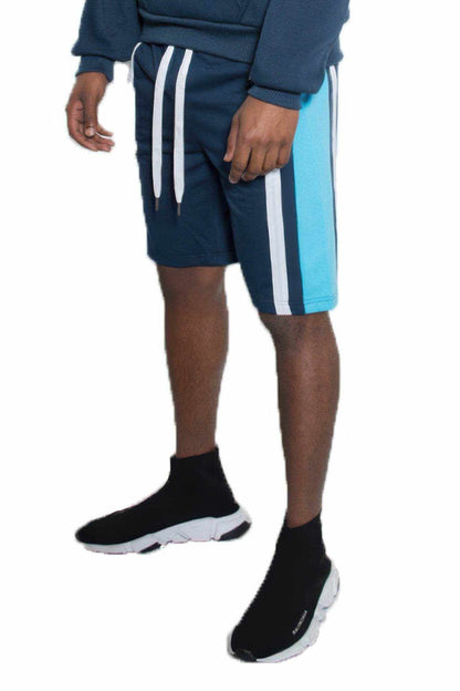 Mens Color Block Stripe Sweat Shorts - Purcell's Clothing Company