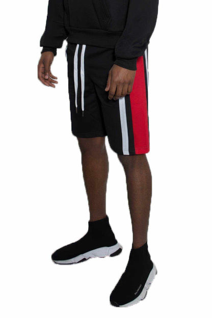 Mens Color Block Stripe Sweat Shorts - Purcell's Clothing Company