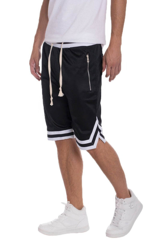 Striped Band Solid Basketball Shorts - Purcell's Clothing Company