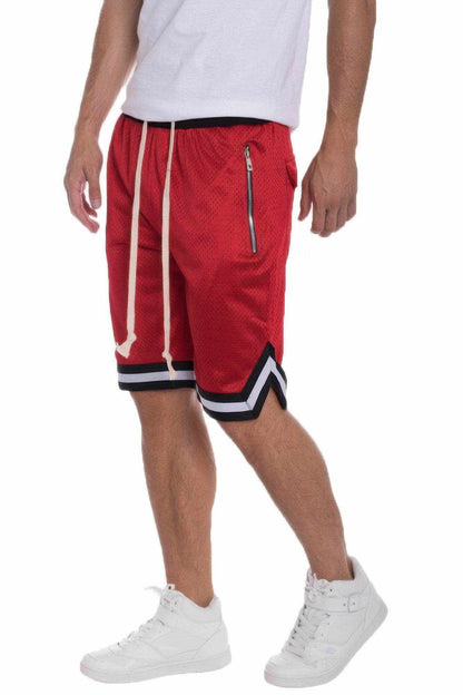 Striped Band Solid Basketball Shorts - Purcell's Clothing Company