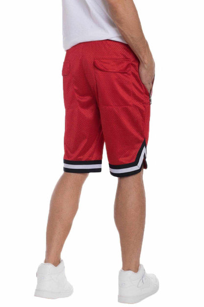 Striped Band Solid Basketball Shorts - Purcell's Clothing Company