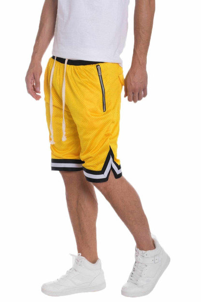 Striped Band Solid Basketball Shorts - Purcell's Clothing Company